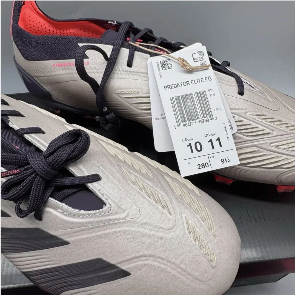 NEW Adidas Predator Elite FG Platinum Metallic Soccer Cleats IF8868 Mens Size 10